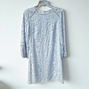 Vince Camuto Blue Floral Lace Dress NWT 3/4 Sleeve